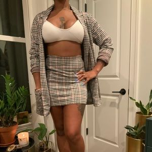 H&M Plaid Skirt Set